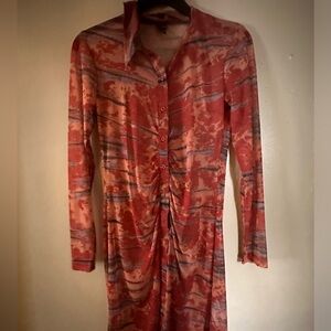 Wild fable sheer long sleeve dress sz xs